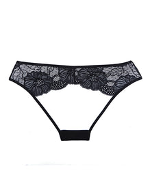 Adore Kiss Mesh & Lace Open Panty Black O-s
