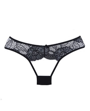 Load image into Gallery viewer, Adore Kiss Mesh &amp; Lace Open Panty Black O-s