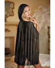 Lace & Mesh Cape With attached Waist Belt