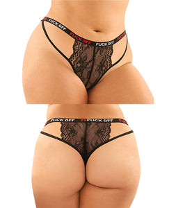 Plus Size Fuck Off Panty & Micro Thong