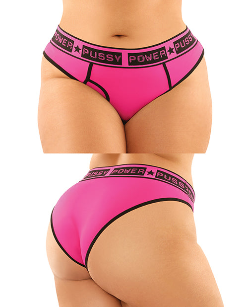 Queen Size Pussy Power Micro Brief & Lace Thong