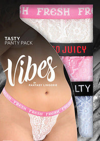 Vibes Tasty 3 Pack Thongs Assorted Colors 