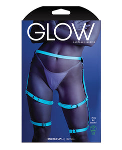Glow Buckle Up Glow In The Dark Leg Harness Light Blue O-s
