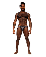 Load image into Gallery viewer, Snaked Metallic Coated Shoulder Sling Harness Thong